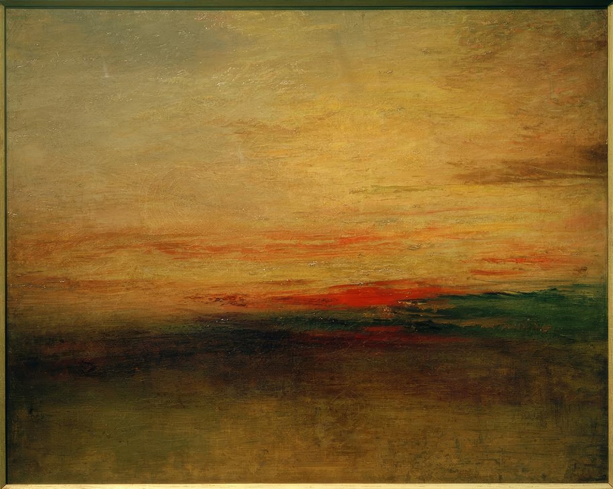 Solnedgang(?) af Joseph Mallord William Turner