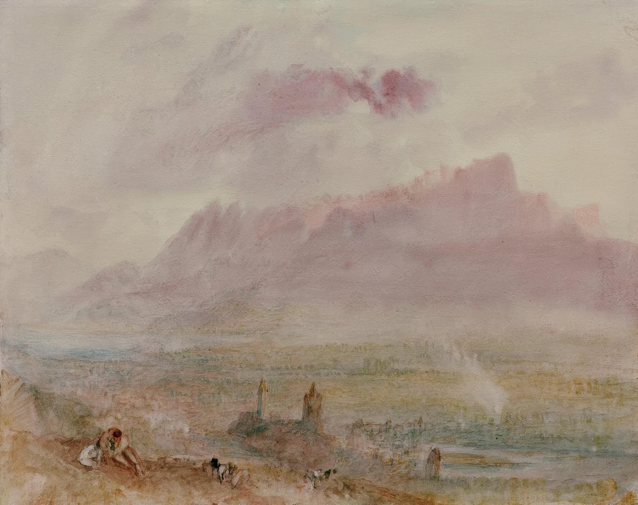 Byen og Thunsøen af Joseph Mallord William Turner