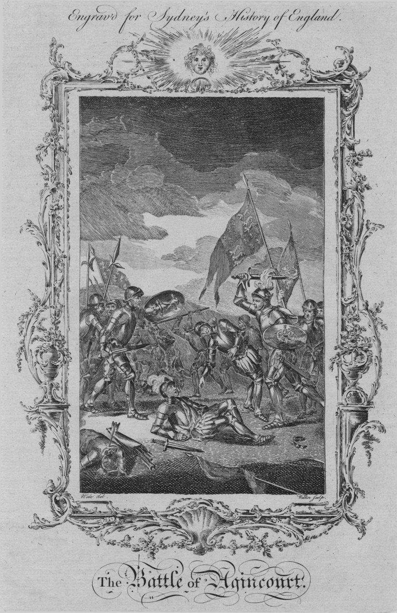Slaget ved Agincourt, 1773. af William Walker