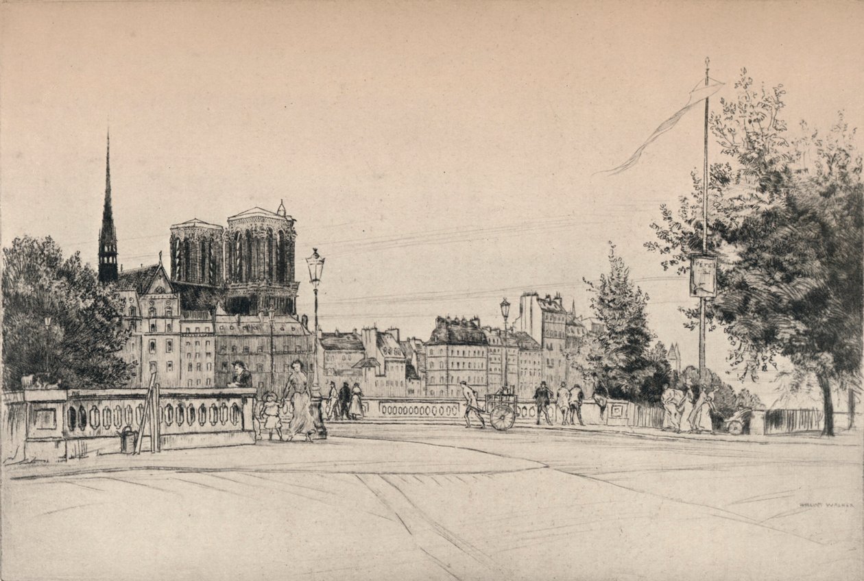 Tårnene i Notre-Dame, 1915 af William Walker