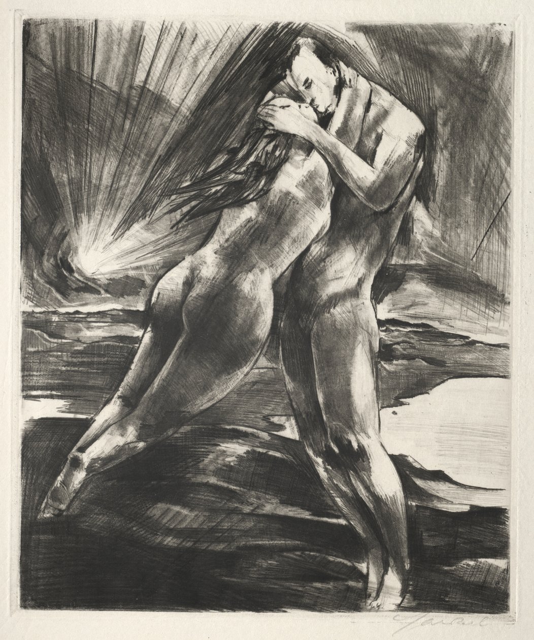 Arno Holz Folder: Flydende par af Willy Jaeckel