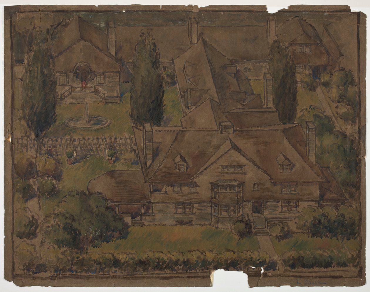 Freer Residence, 1891 (wc på papir) af Wilson Eyre