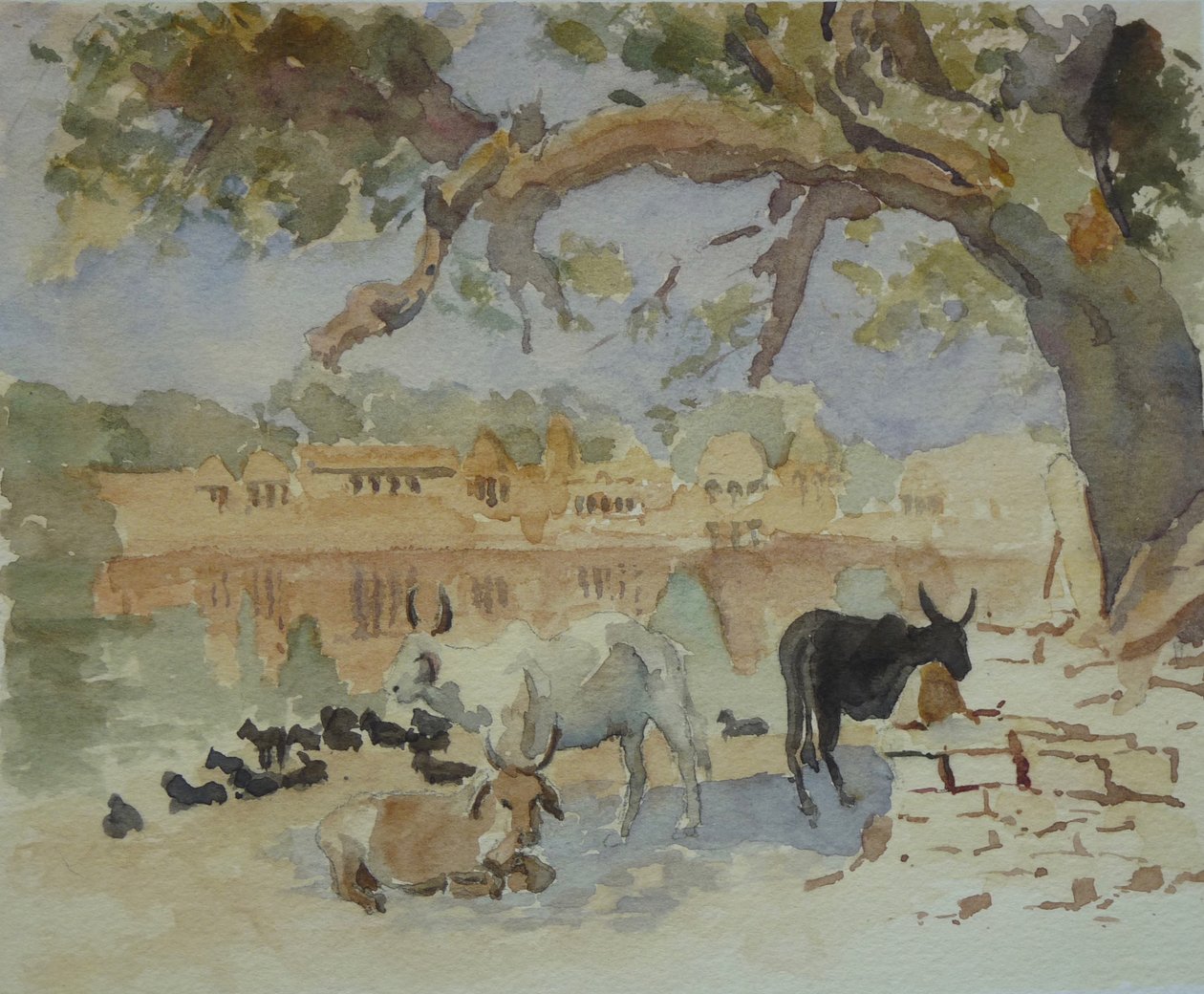 435A Jaisalmer - Gadi Sagar (skitse) af Wilson Clive