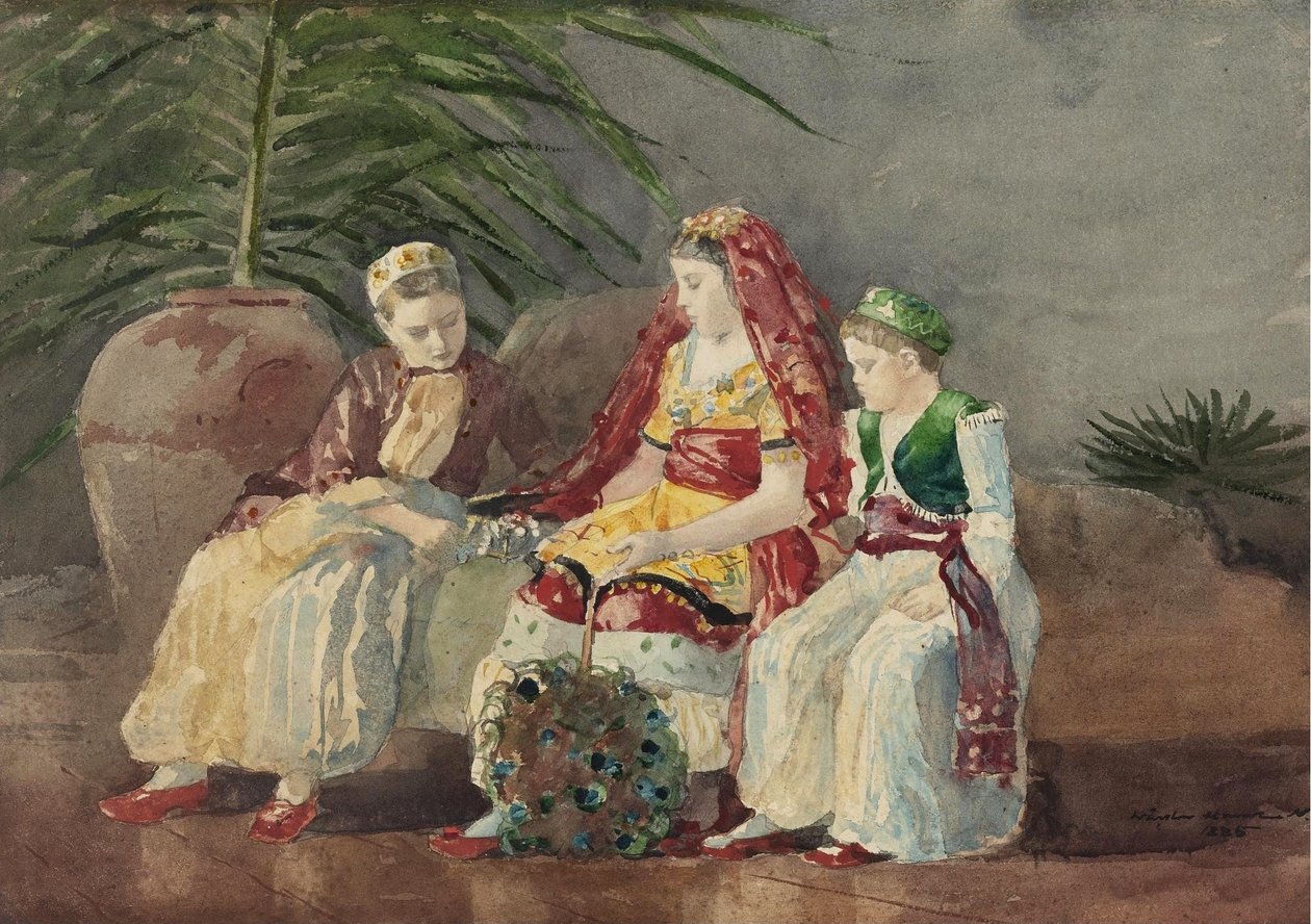 Børn under et palmetræ af Winslow Homer