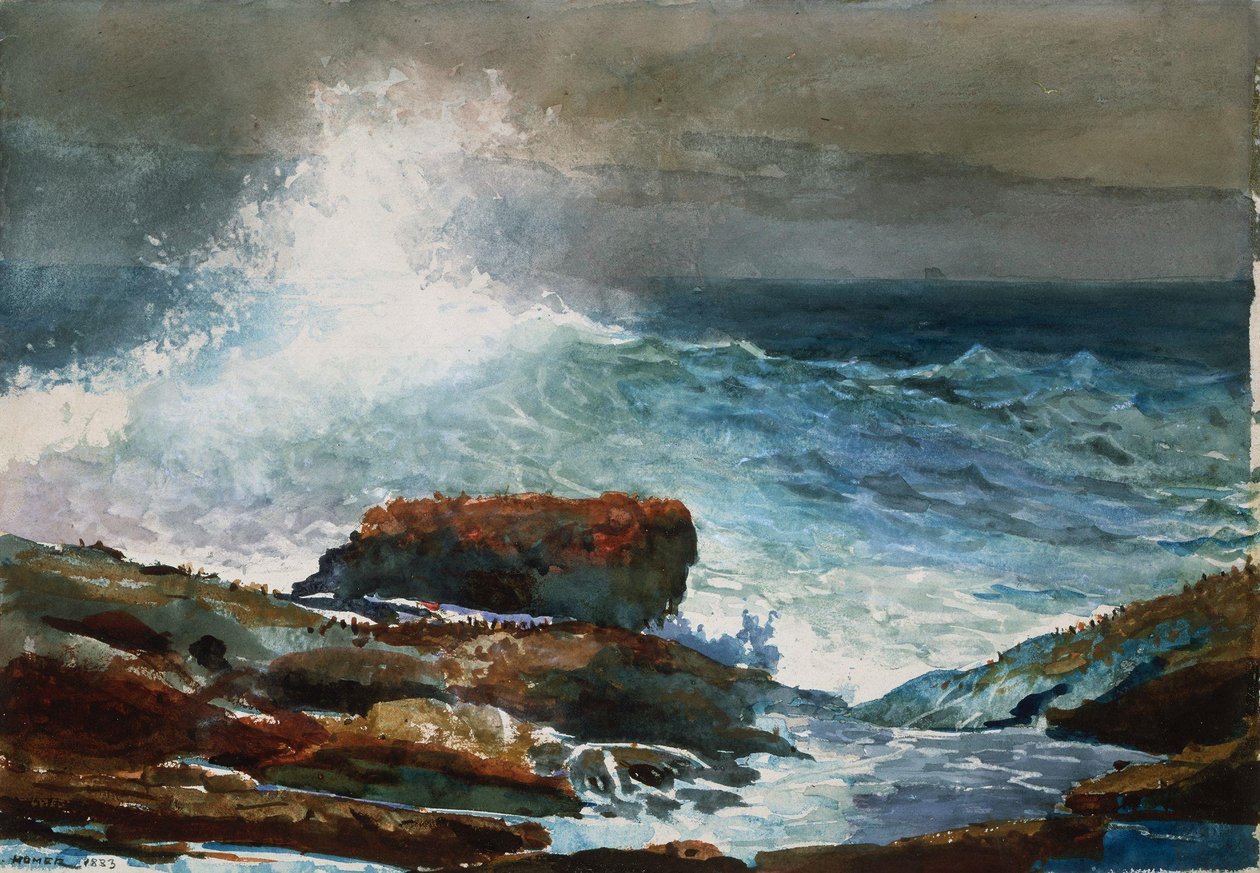 Incoming Tide, Scarborough, Maine af Winslow Homer