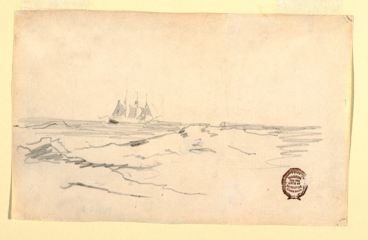 Schooner tæt på en klippekyst af Winslow Homer