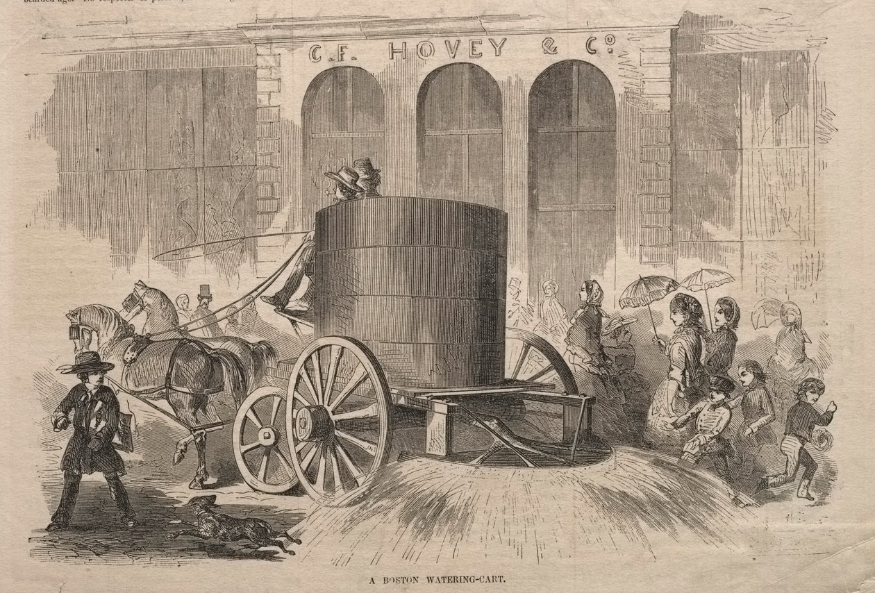 En Boston vanding-vogn, 1857. af Winslow Homer