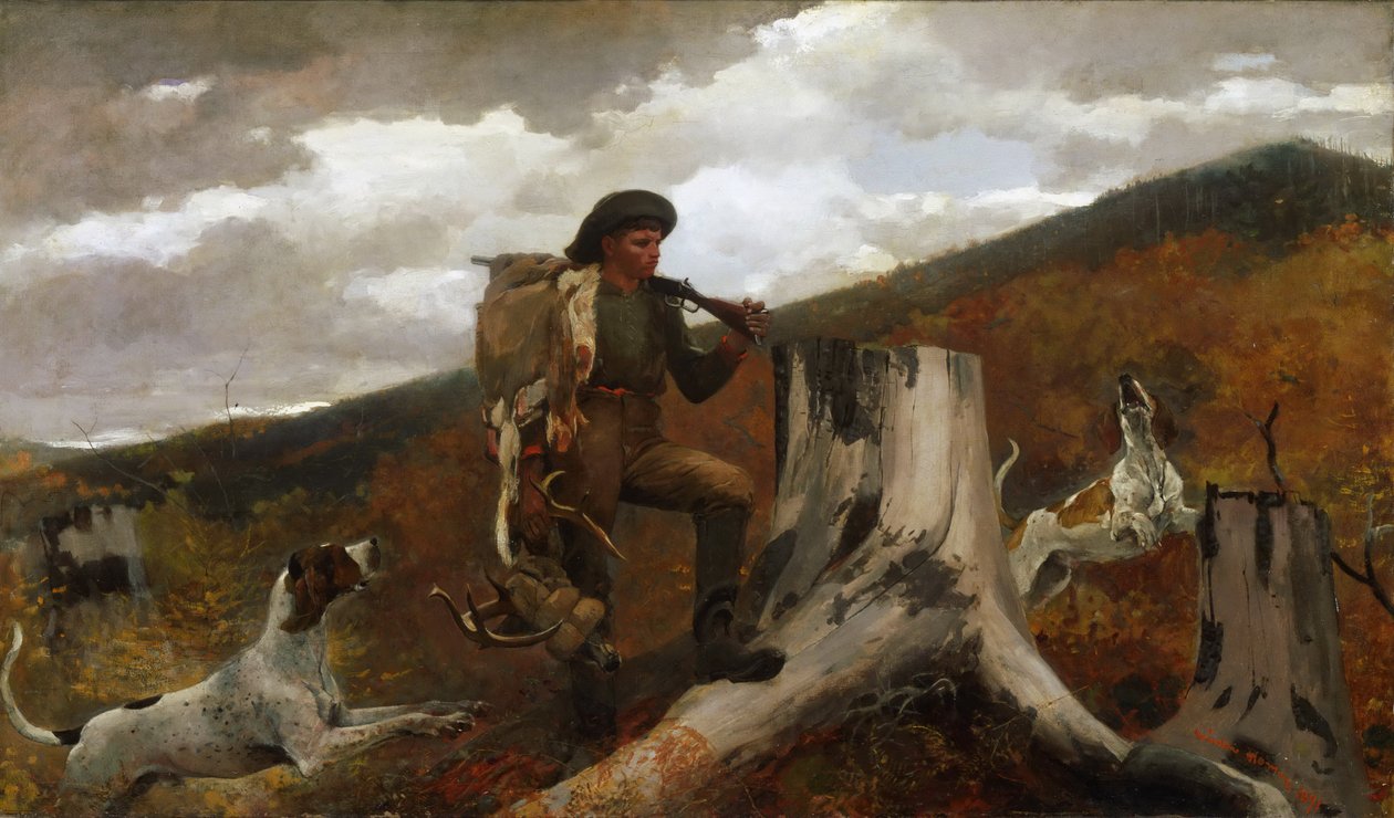En jæger og hunde af Winslow Homer
