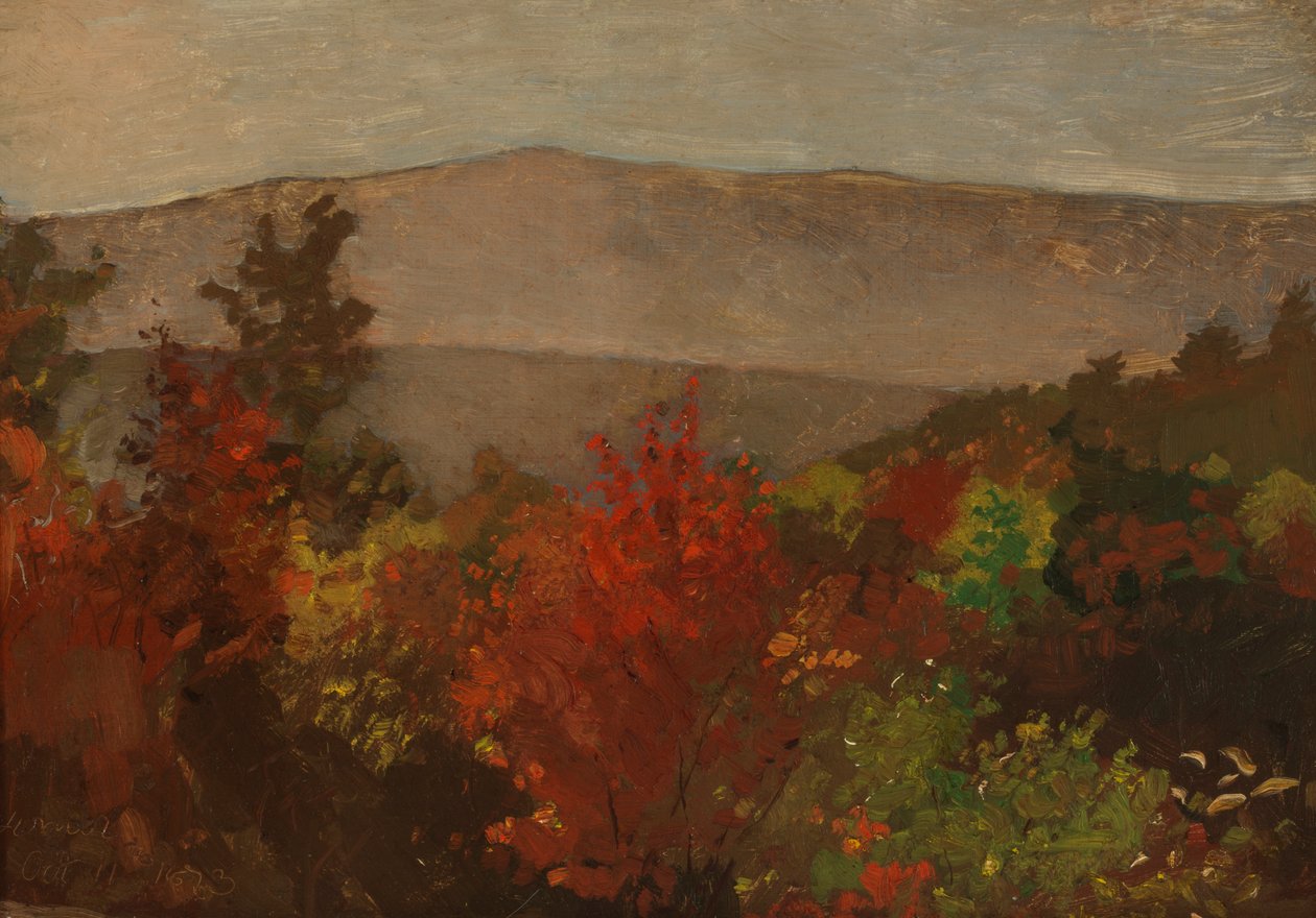Efterårstrætoppe, 11. oktober 1873. af Winslow Homer