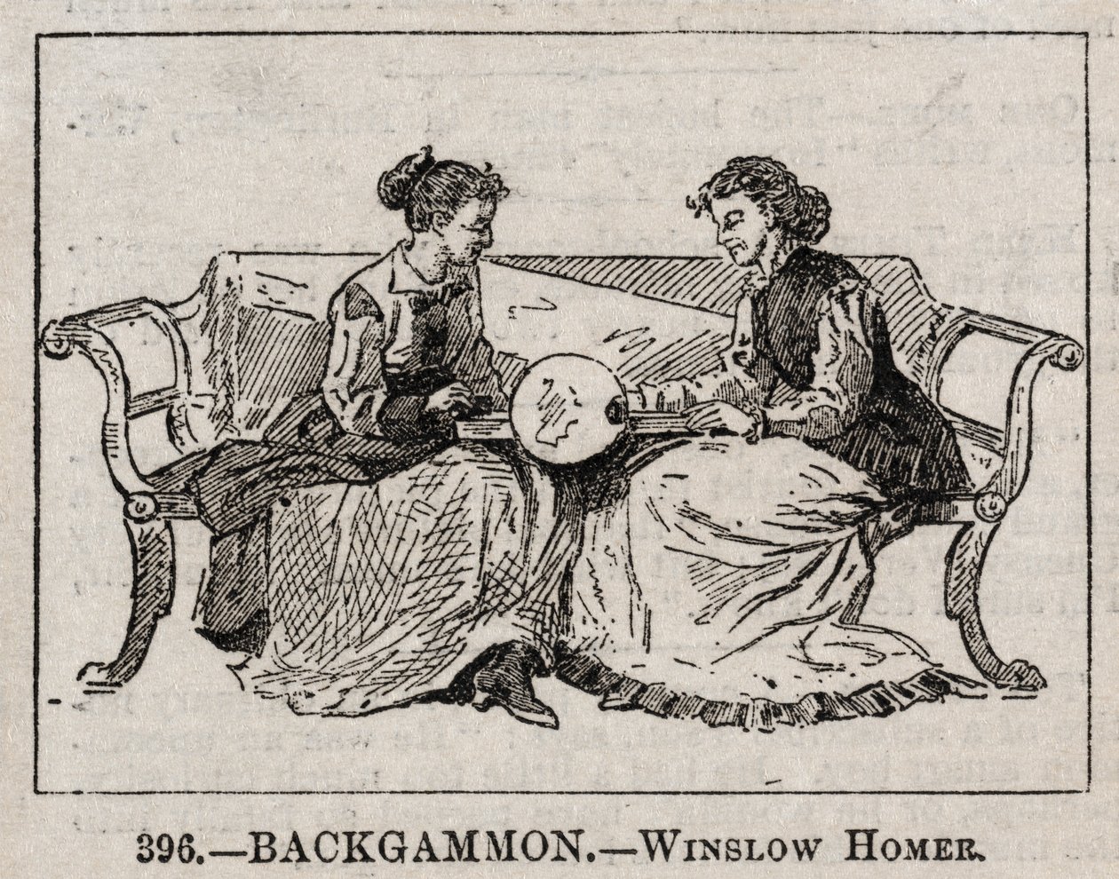Backgammon. af Winslow Homer