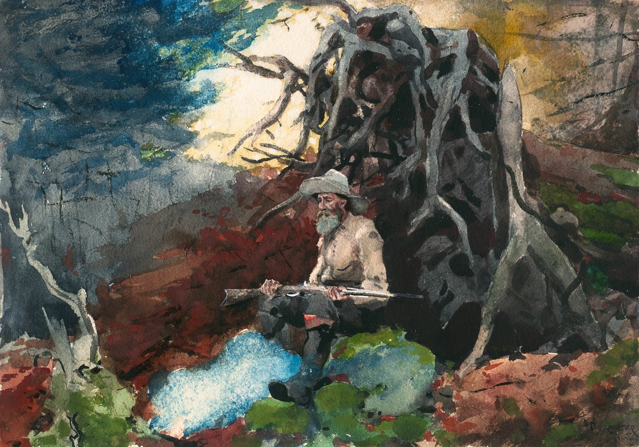Lejrbål, Adirondacks af Winslow Homer