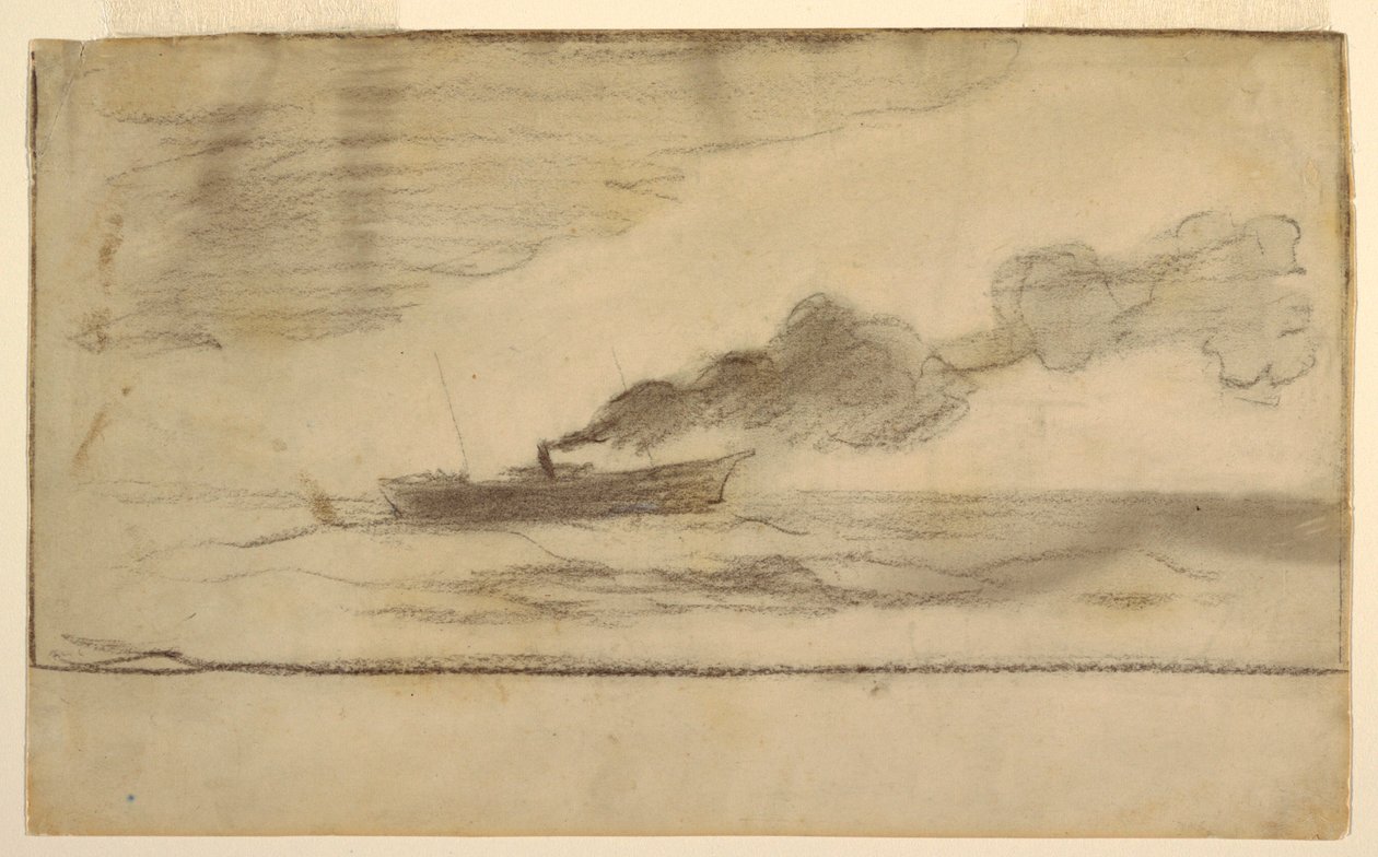 Tegning, Fisketrawler, ca. 1881 af Winslow Homer