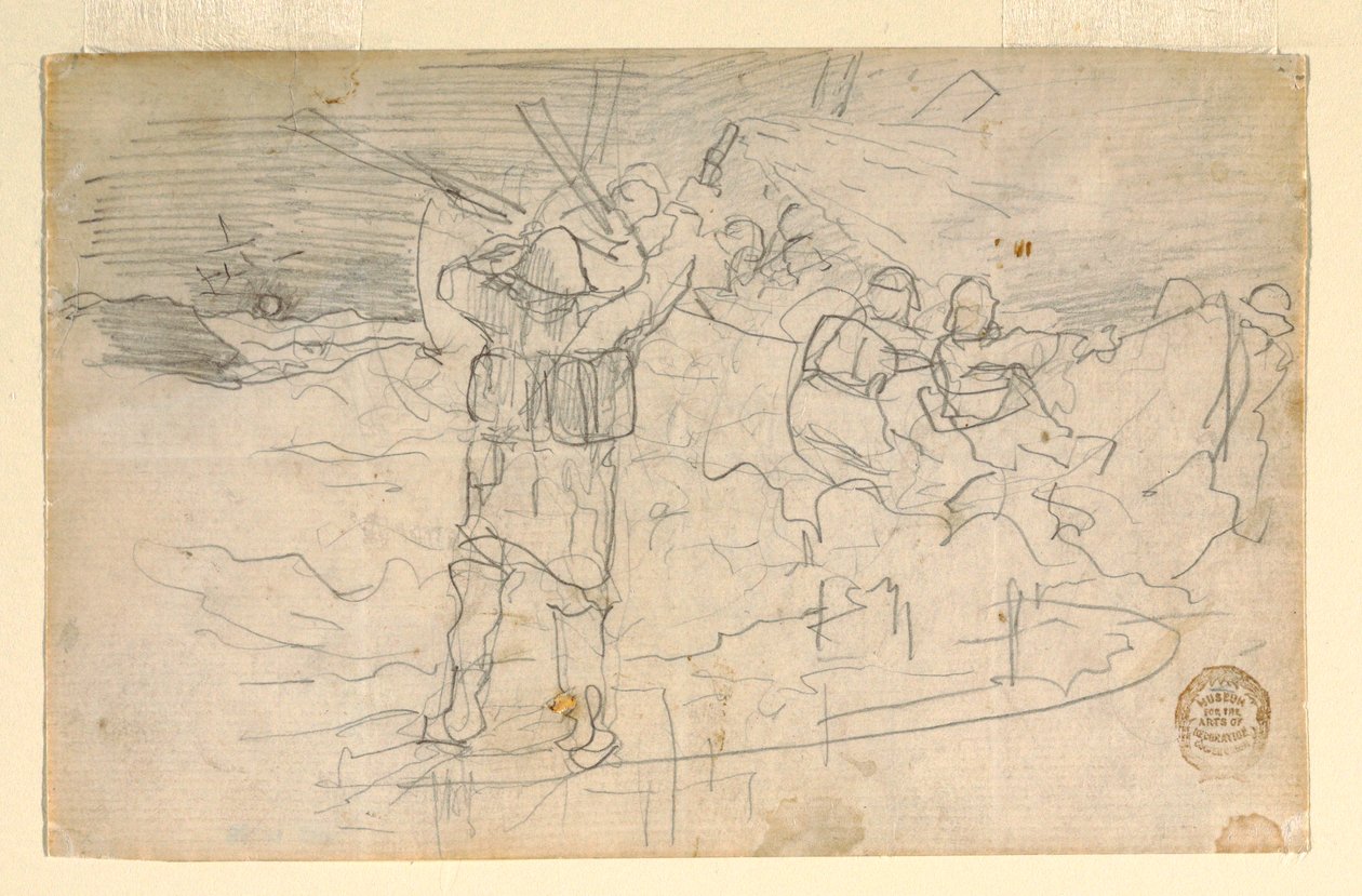 Tegning, Rødt lys, sandsynligvis 1883 af Winslow Homer