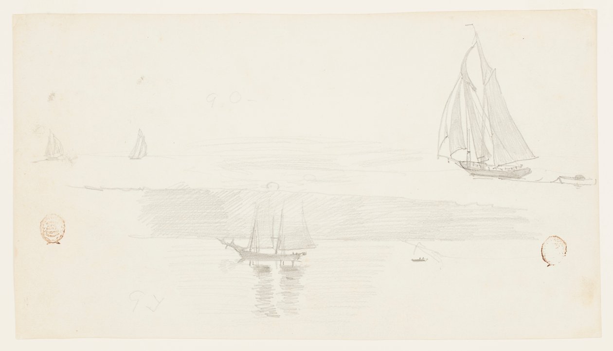 Fire skonnere af Winslow Homer