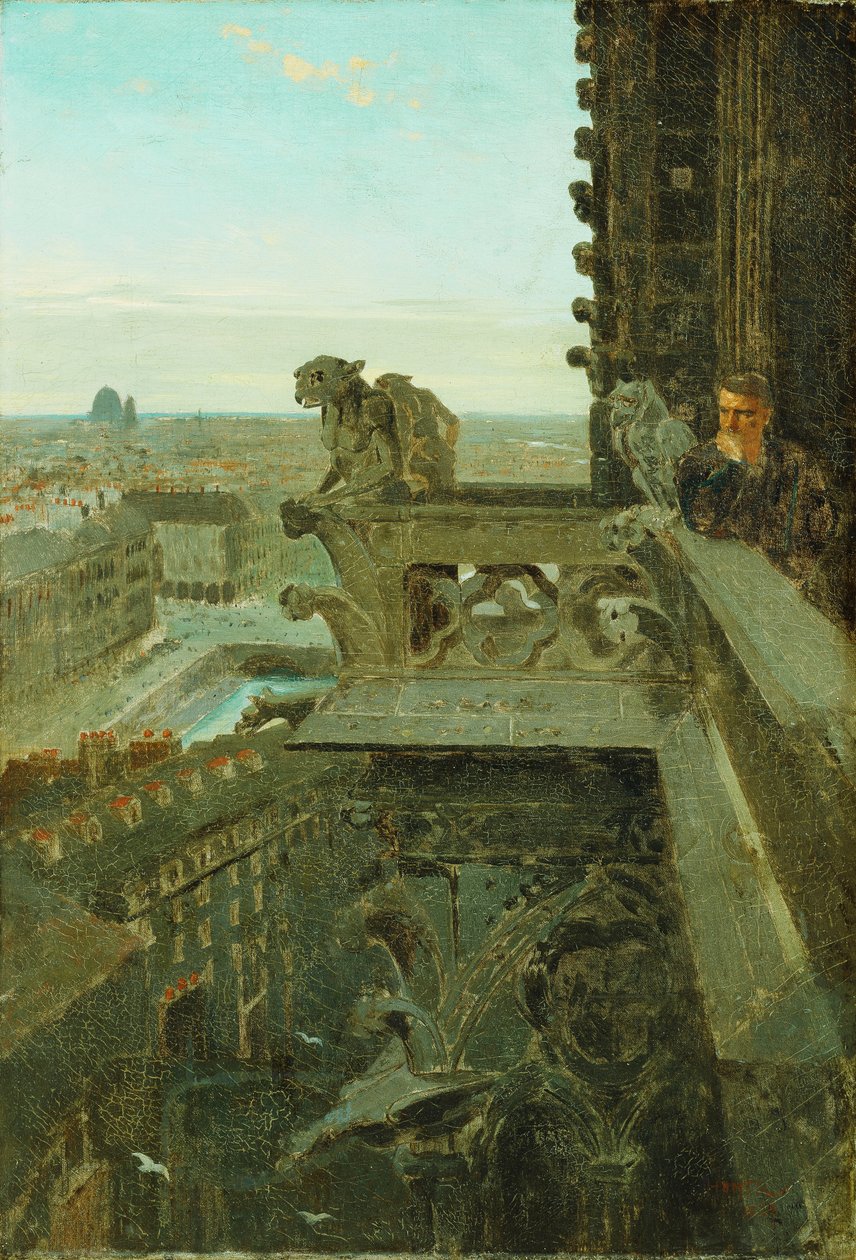 Gargoyler ved Notre Dame, 1867 af Winslow Homer