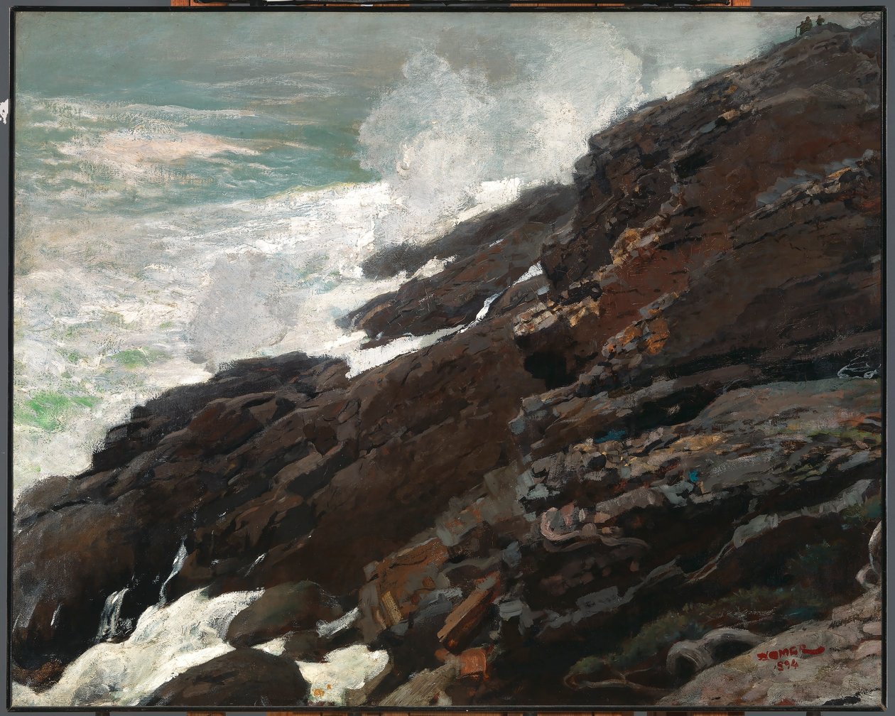 Høj klippe, Maines kyst af Winslow Homer