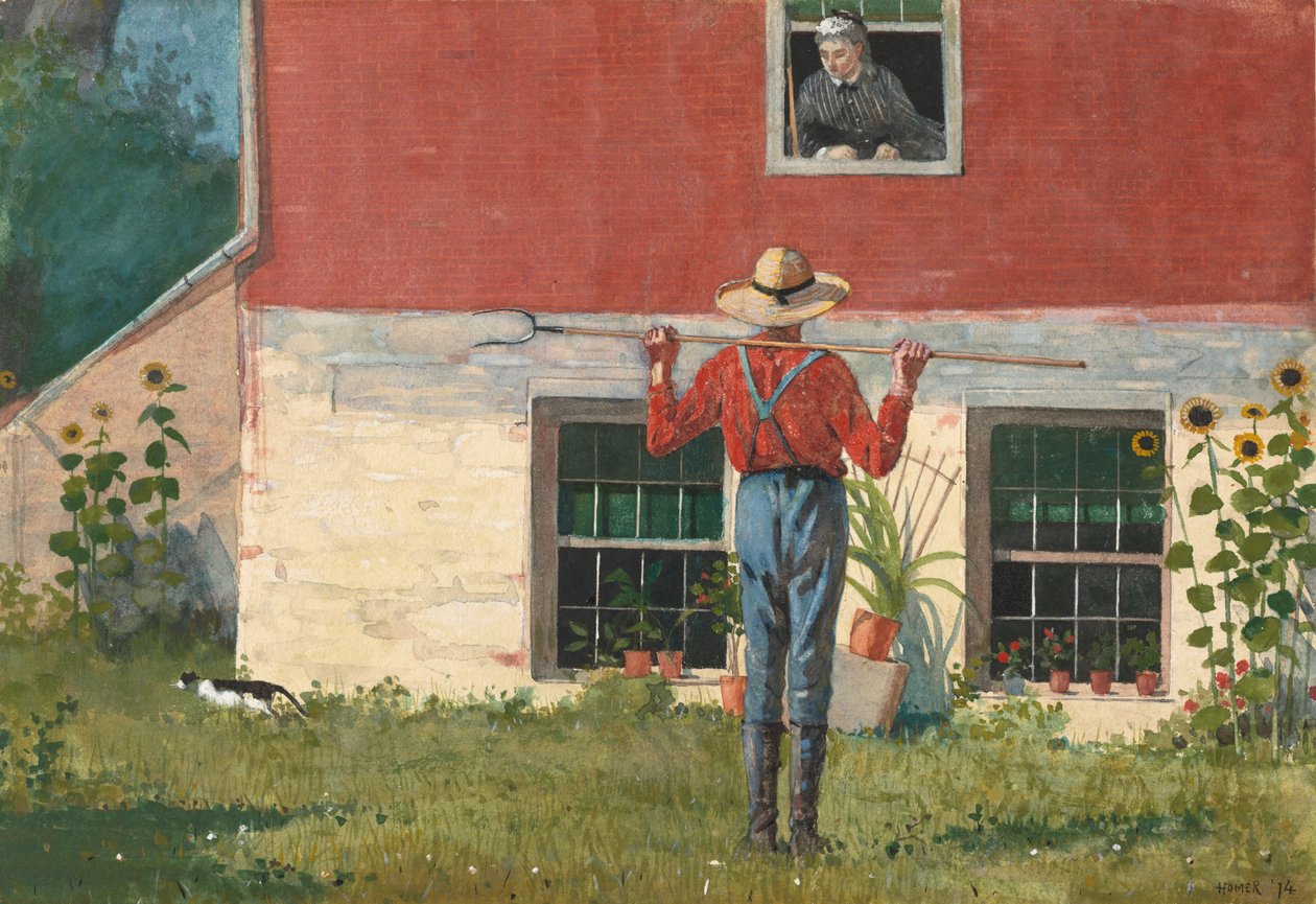 I haven rustik frieri, 1874. af Winslow Homer