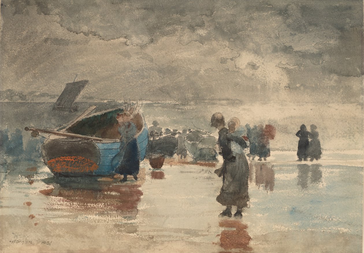 På Sandet, 1881. af Winslow Homer
