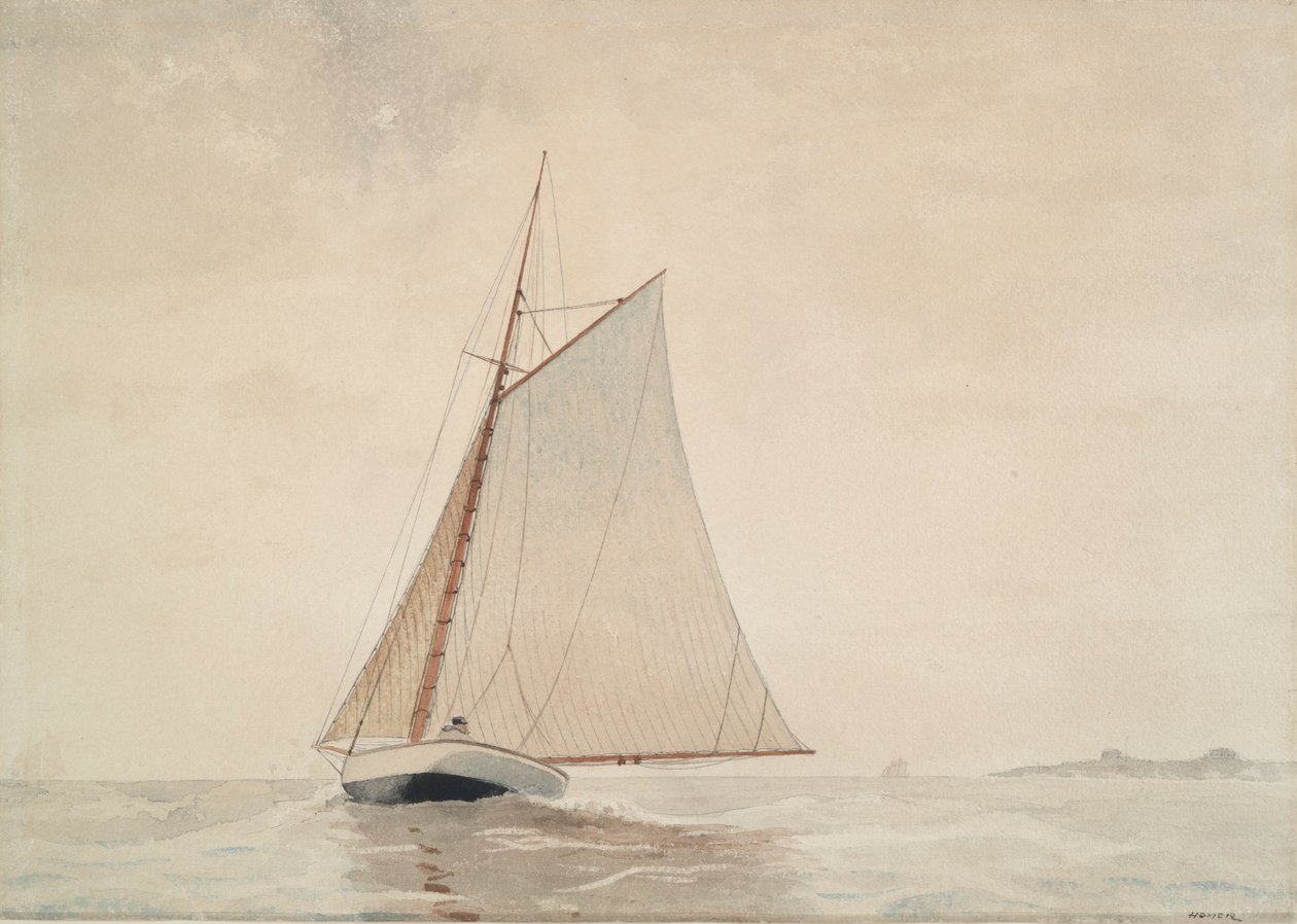 Sejler ud for Gloucester af Winslow Homer