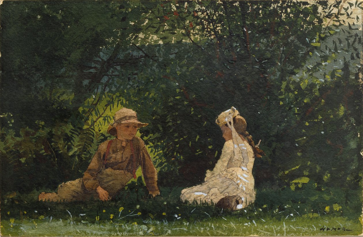 Scene på Houghton Farm af Winslow Homer
