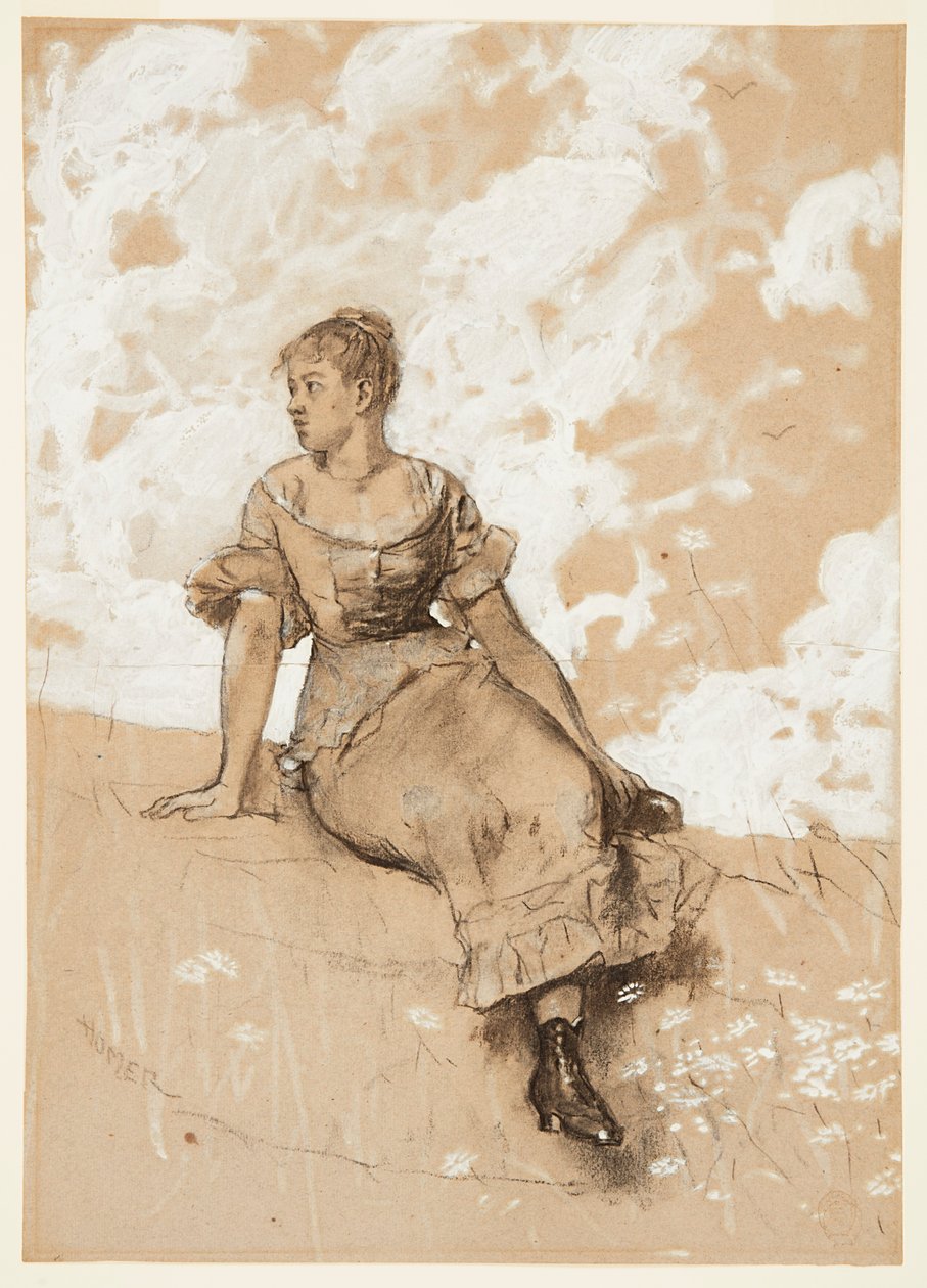 Siddende pige af Winslow Homer