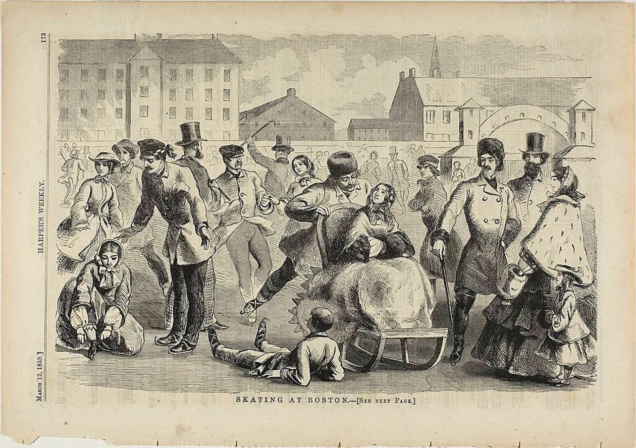 Skøjteløb i Boston af Winslow Homer