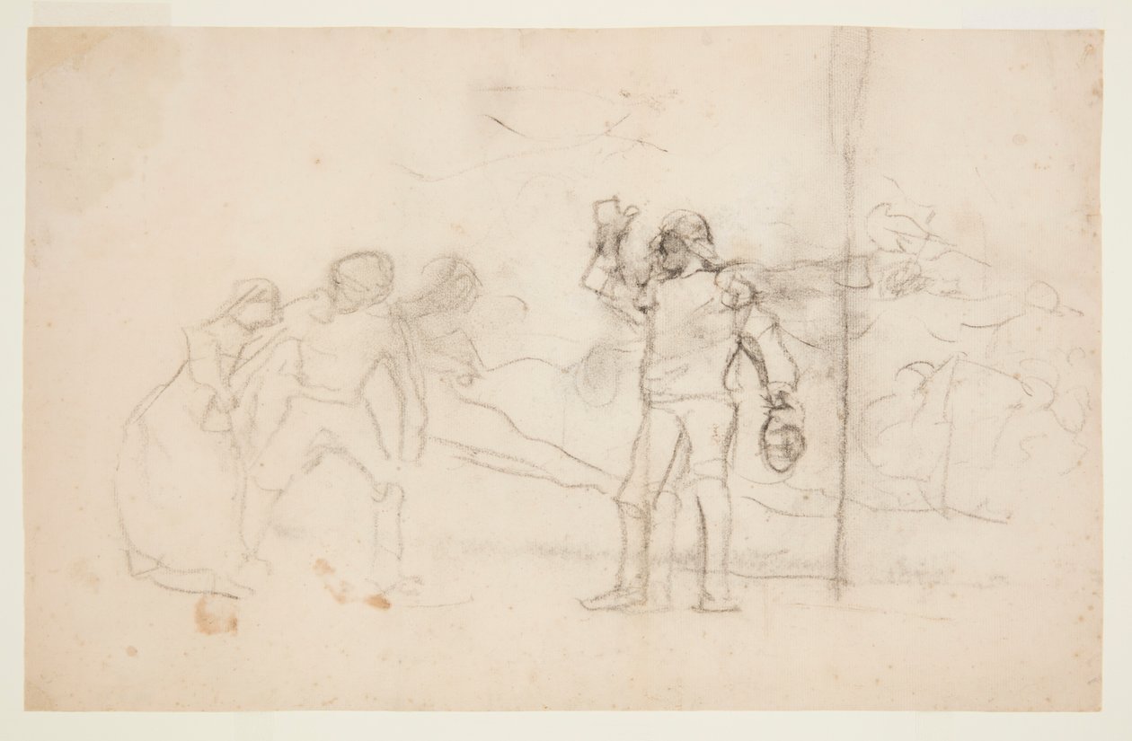 Skitse til "The Wreck" af Winslow Homer