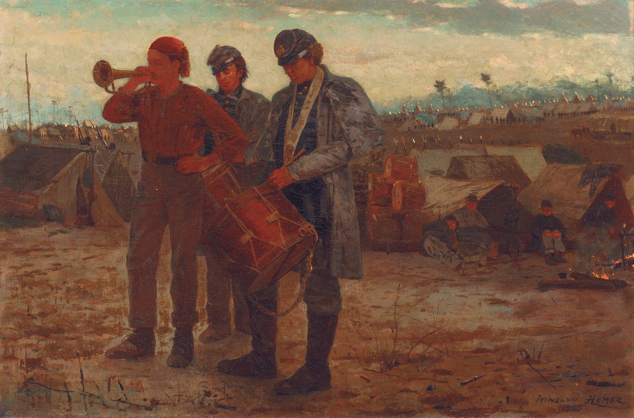 Sounding Reveille, 1865 af Winslow Homer