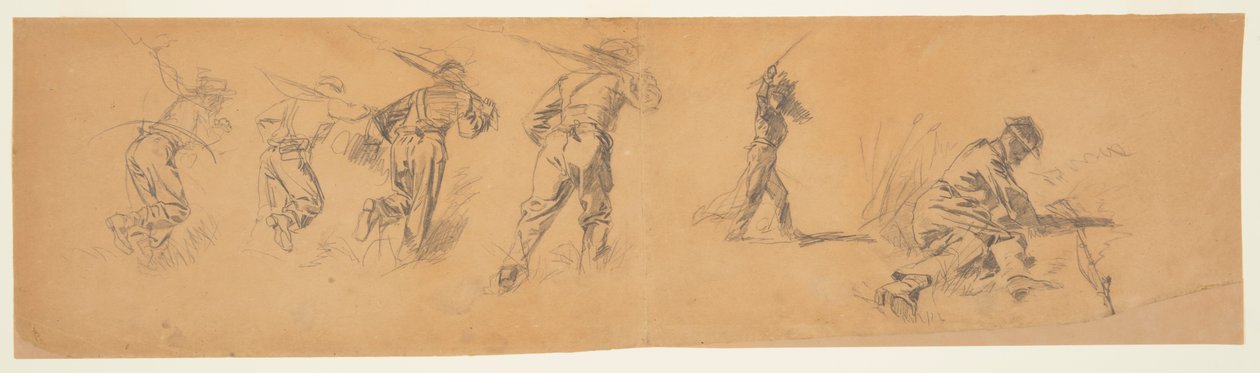 Studier af soldater af Winslow Homer