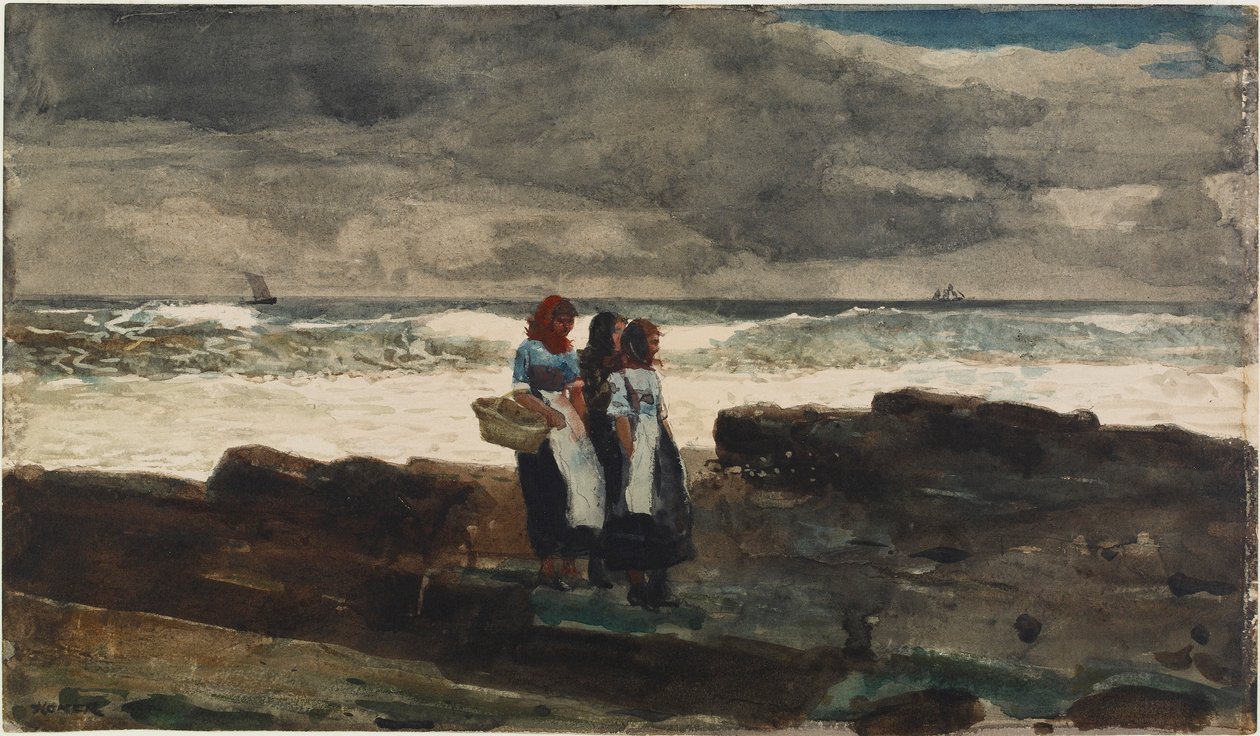 Sol og skyer af Winslow Homer