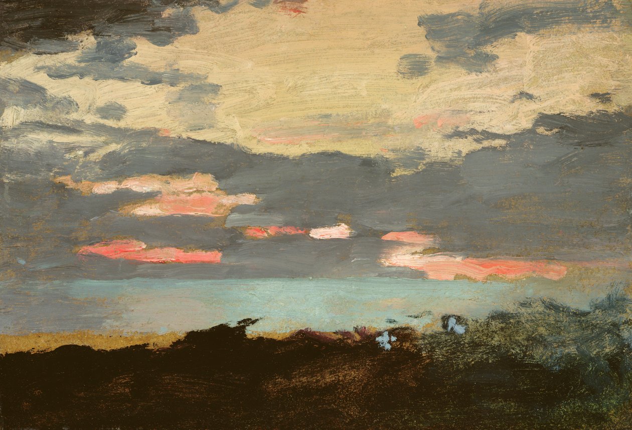 Solnedgang, Saco Bay af Winslow Homer