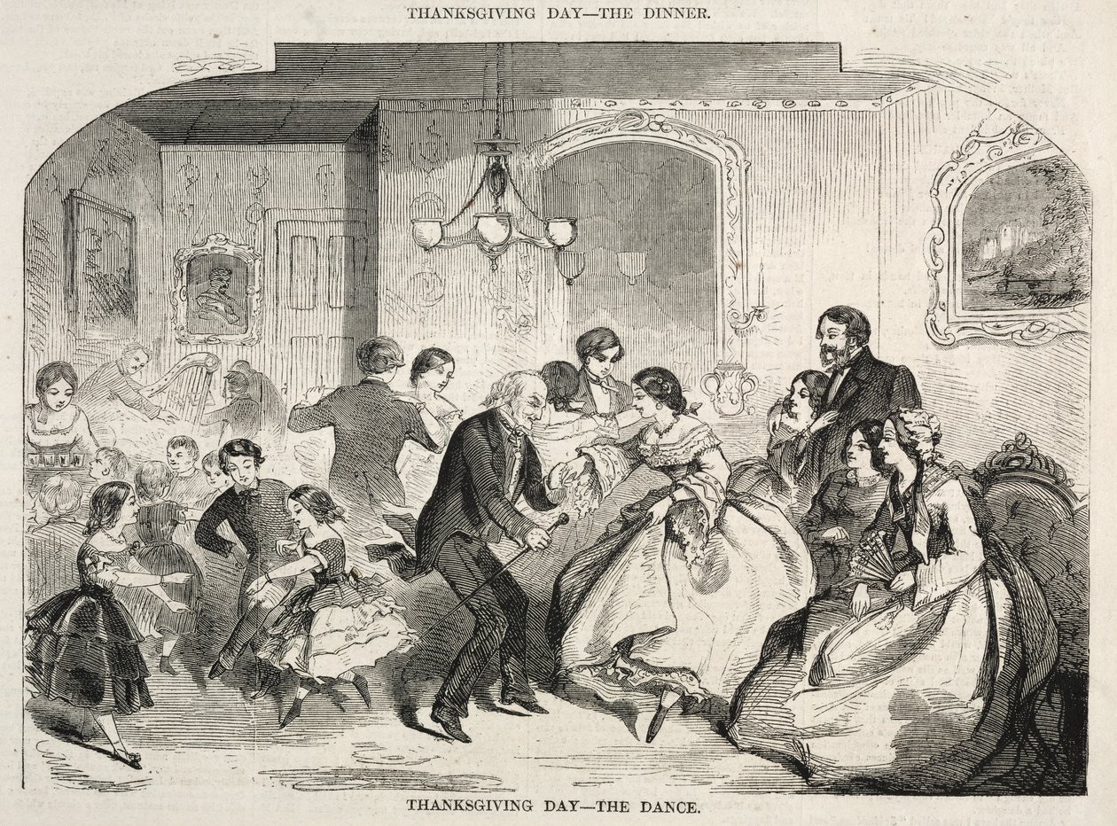 Thanksgiving Day - Dansen, 1858. af Winslow Homer