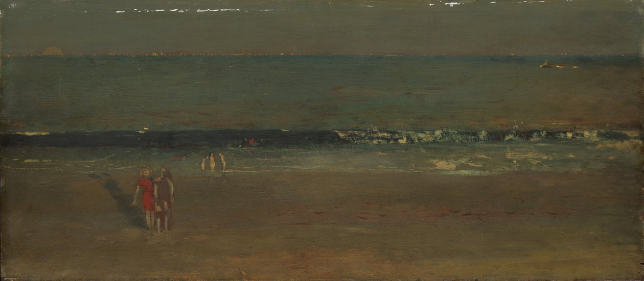 Stranden, sen eftermiddag, 1870-72. af Winslow Homer
