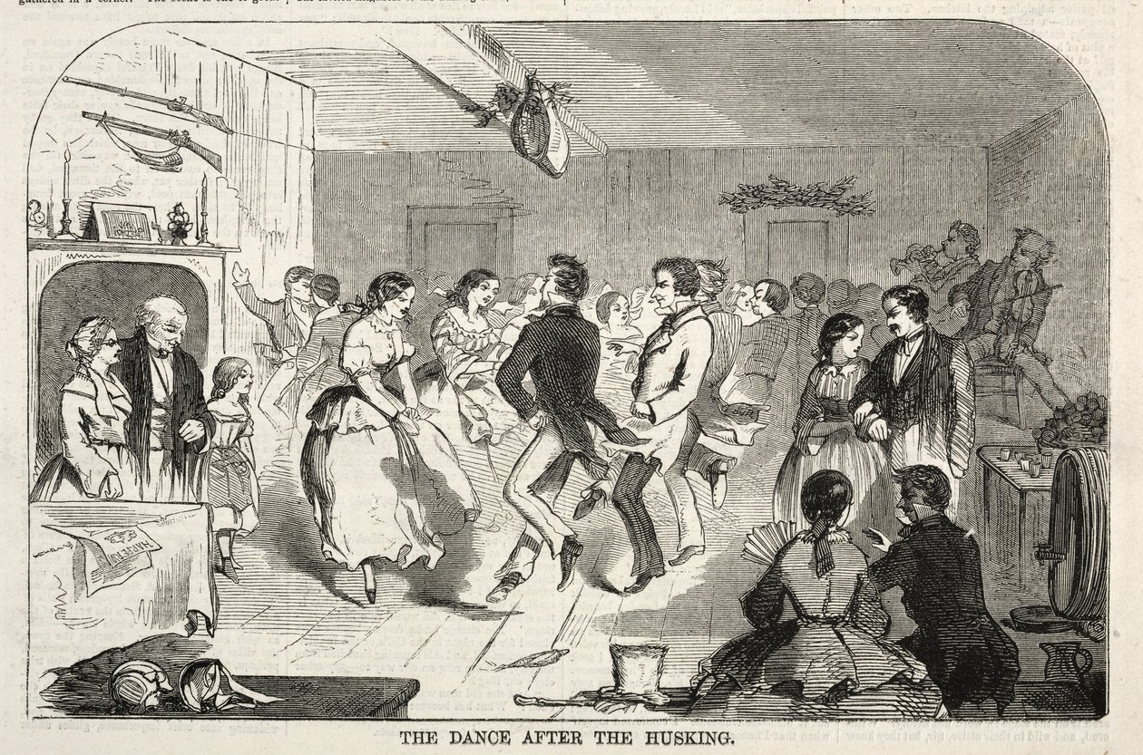 Dansen efter afskalningen, 1858. af Winslow Homer