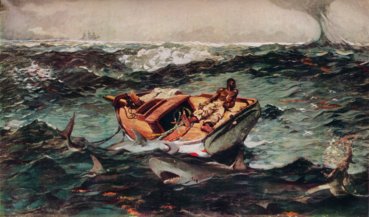 Golfstrømmen, 1899, 1943. af Winslow Homer