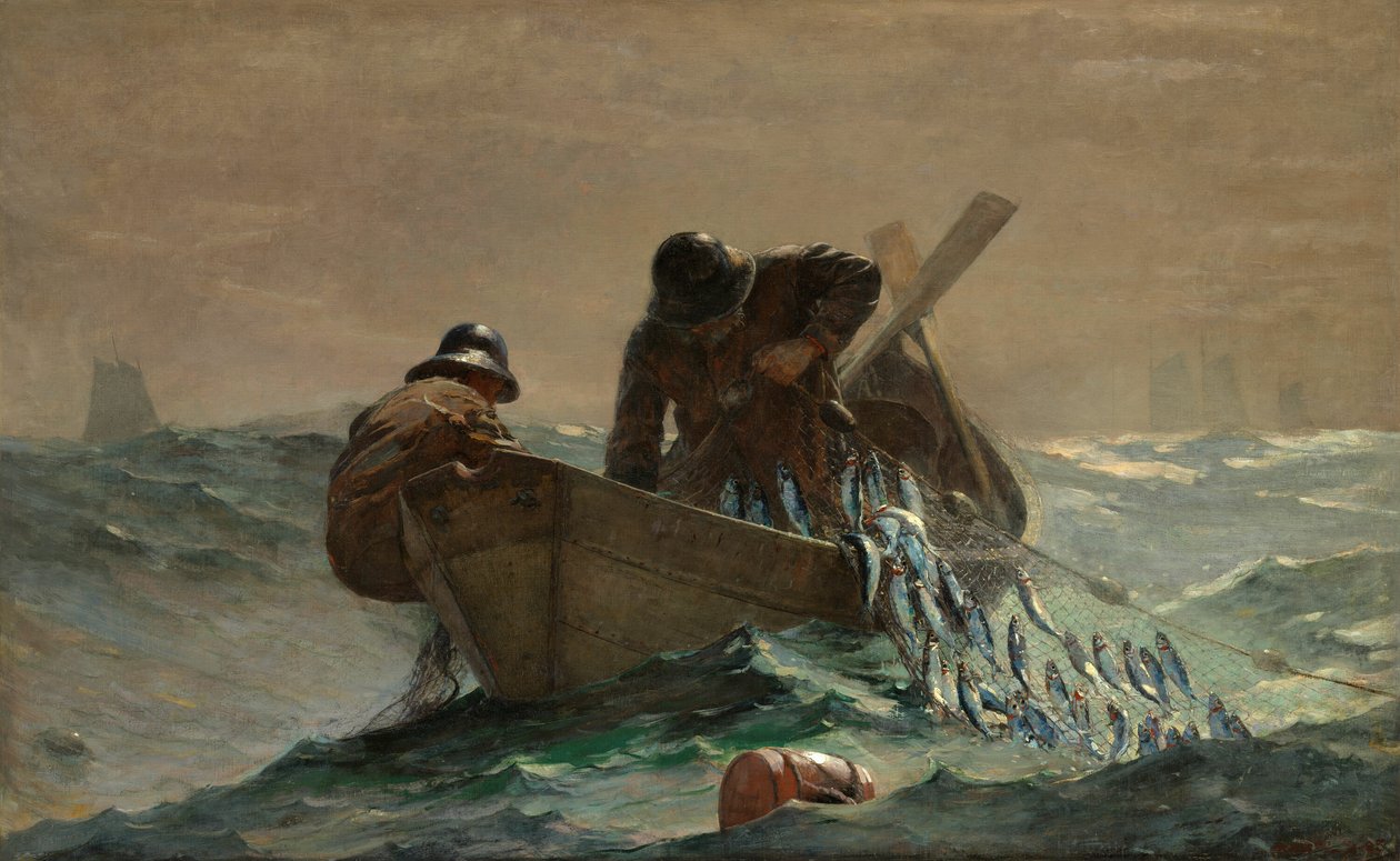 Sildegarnet, 1885. af Winslow Homer