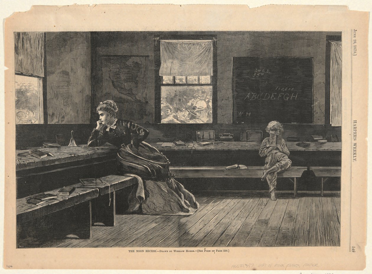 The Noon-Recess, fra Harper af Winslow Homer