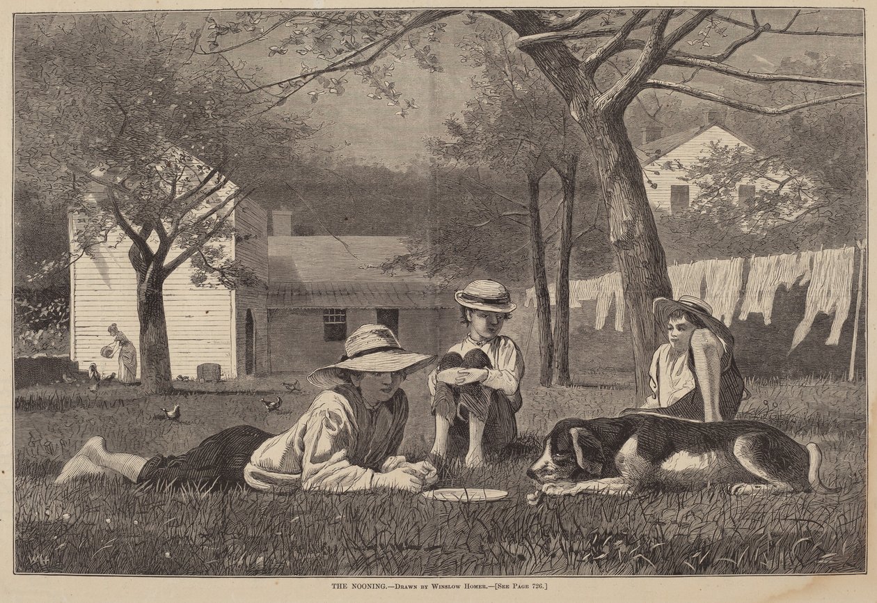 The Nooning, udgivet 1873. af Winslow Homer
