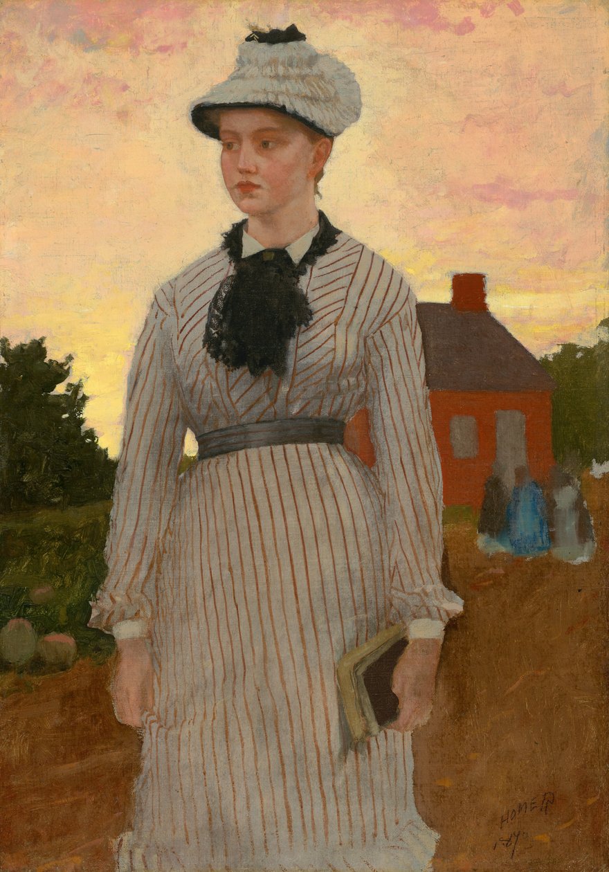 Det røde skolehus, 1873. af Winslow Homer