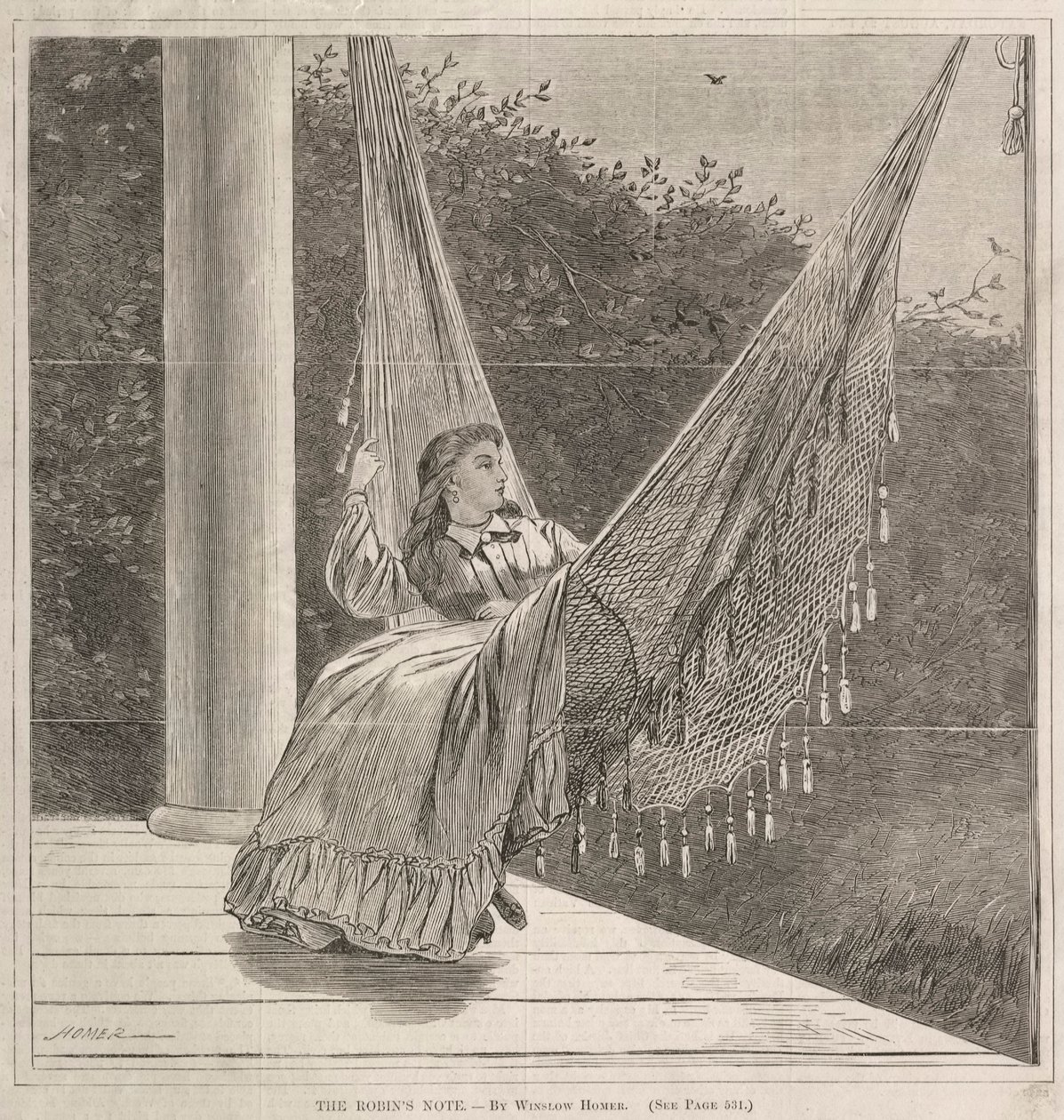 The Robins Note, 1870. af Winslow Homer