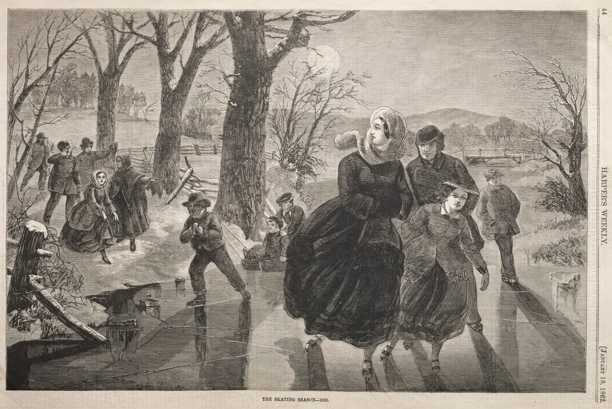 Skøjtesæsonen - 1862 af Winslow Homer
