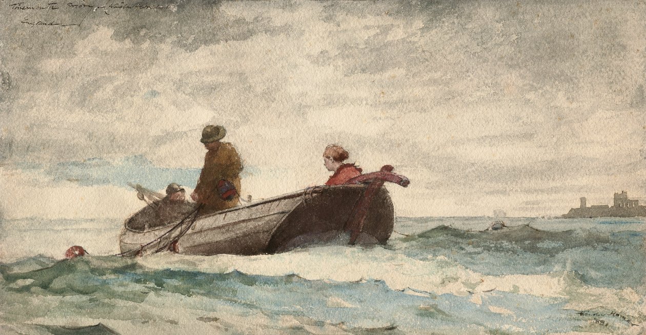 Tynemouth Priory, England af Winslow Homer