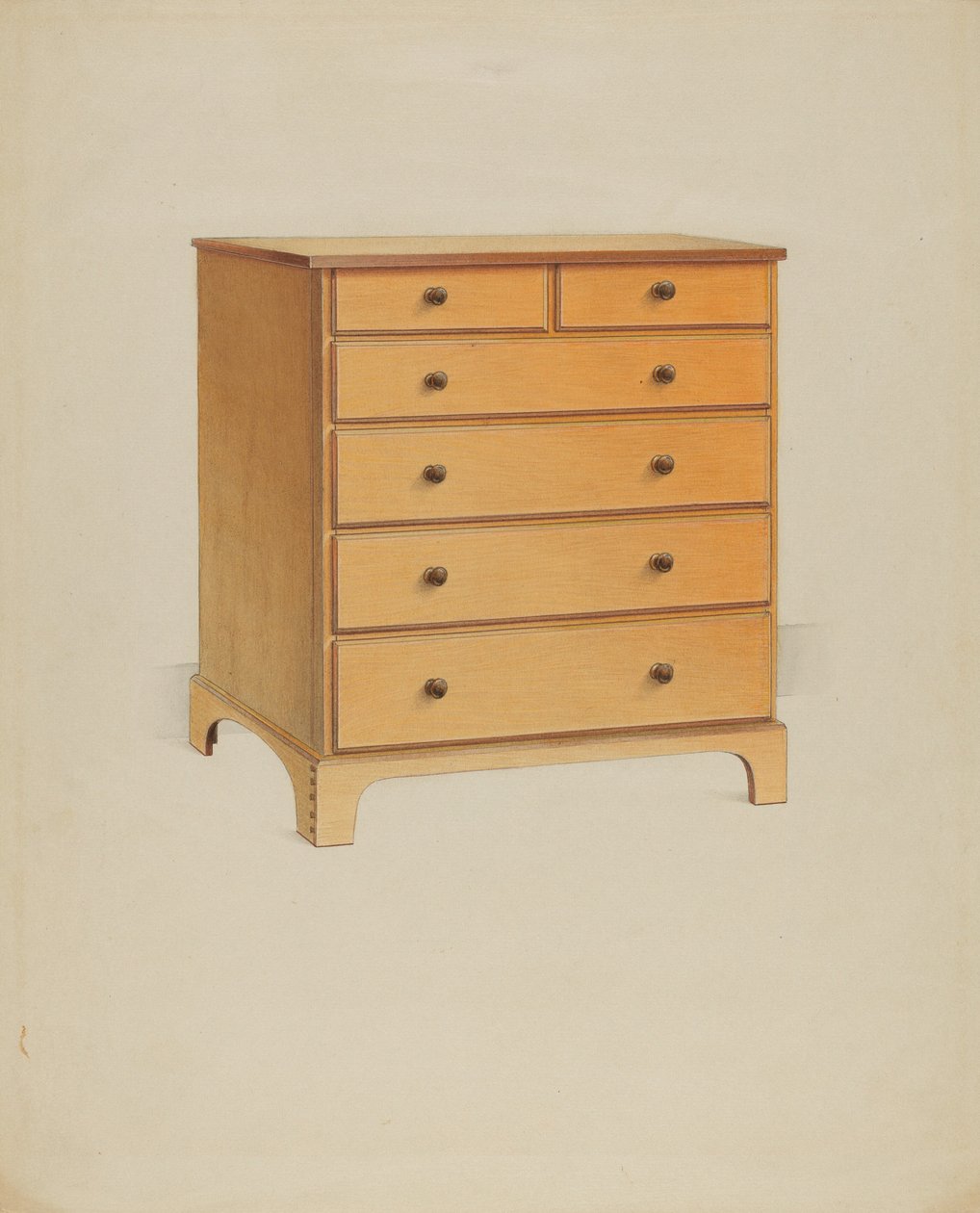 Shaker kommode, 1937. af Winslow Rich