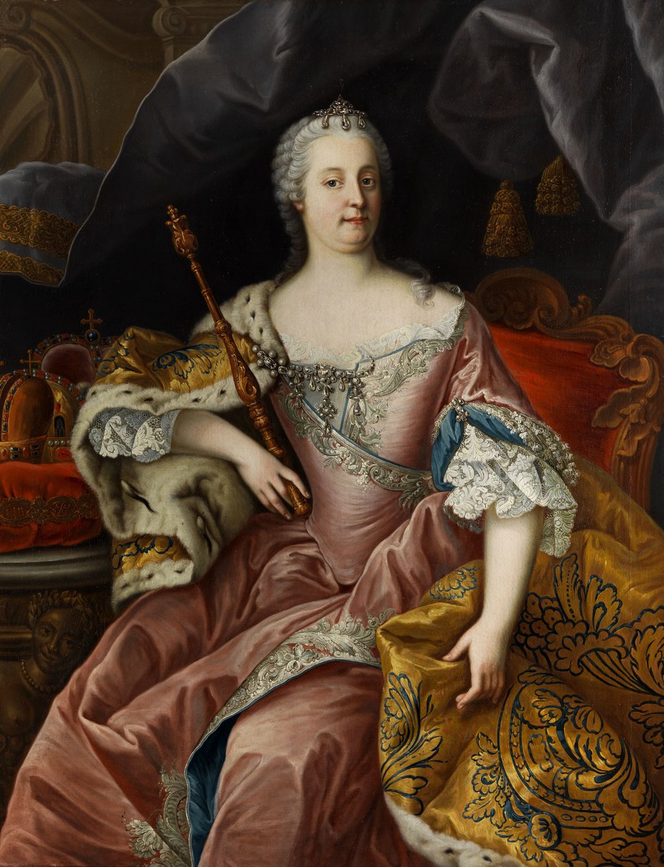Kejserinde Maria Theresa af Workshop of Martin van Meytens