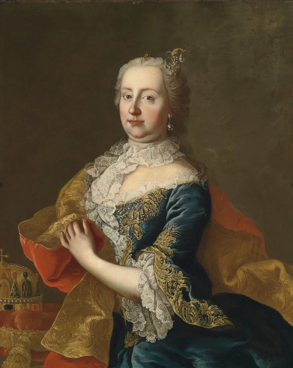 Portræt af Maria Theresia (1717-1780) af Workshop of Martin van Meytens