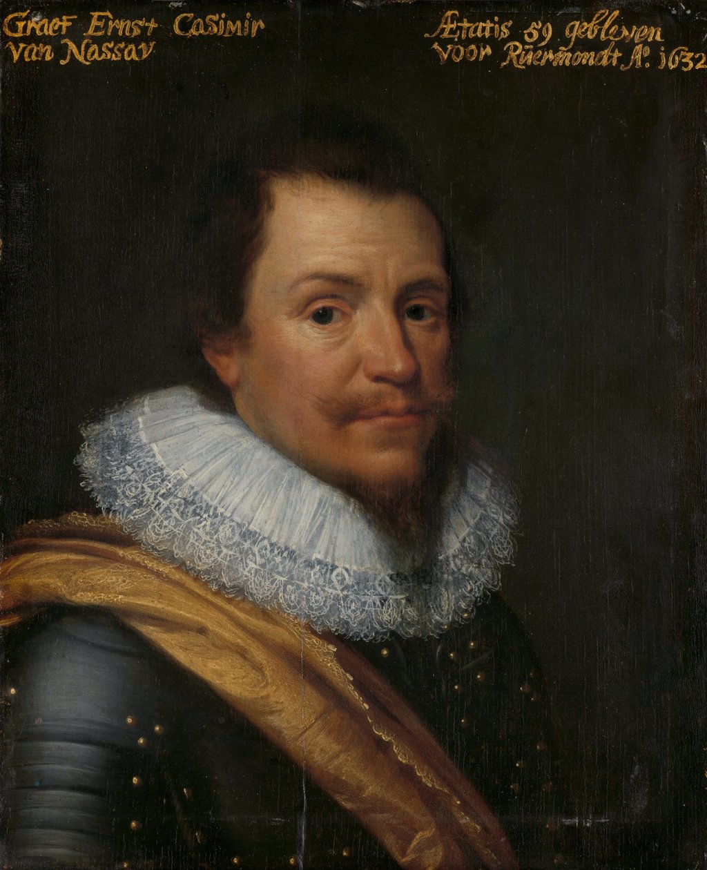 Portræt af Ernst Casimir, greve af Nassau-Dietz af Michiel Jansz van Mierevelt