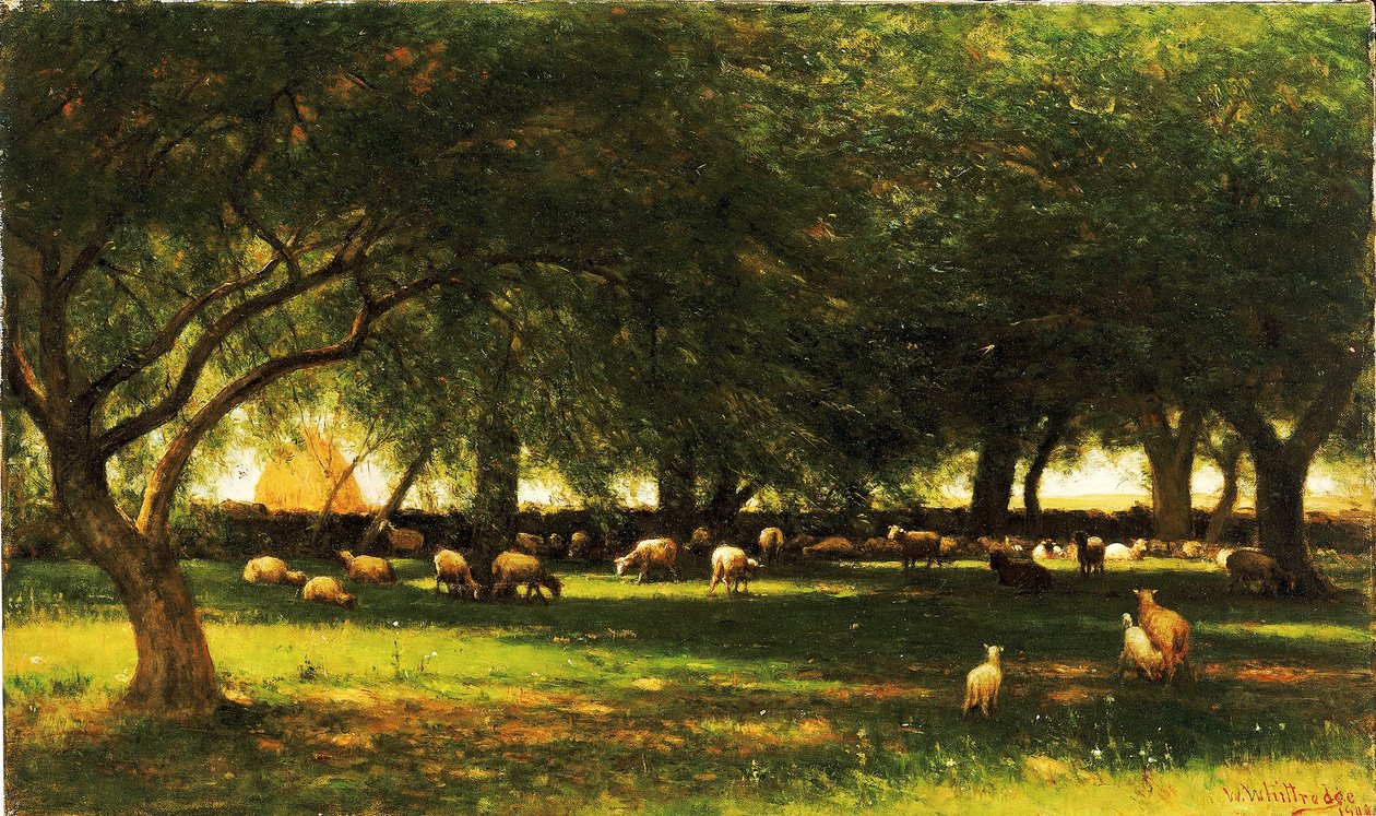 Middag i frugthaven, 1900. af Worthington Whittredge