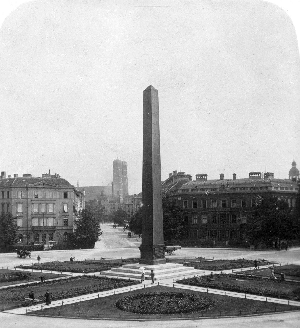 Karolinenplatz, München, Tyskland, omkring 1900-tallet. af Wurthle and Sons