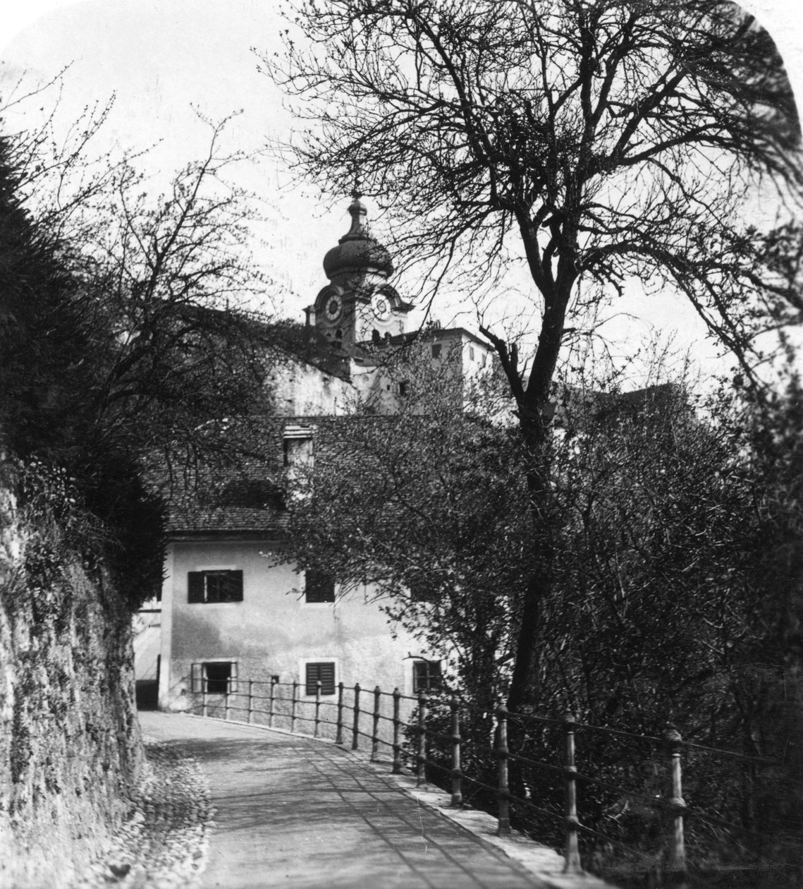 Nonnberg Abbey, Salzburg, Østrig, omkring 1900-tallet. af Wurthle and Sons