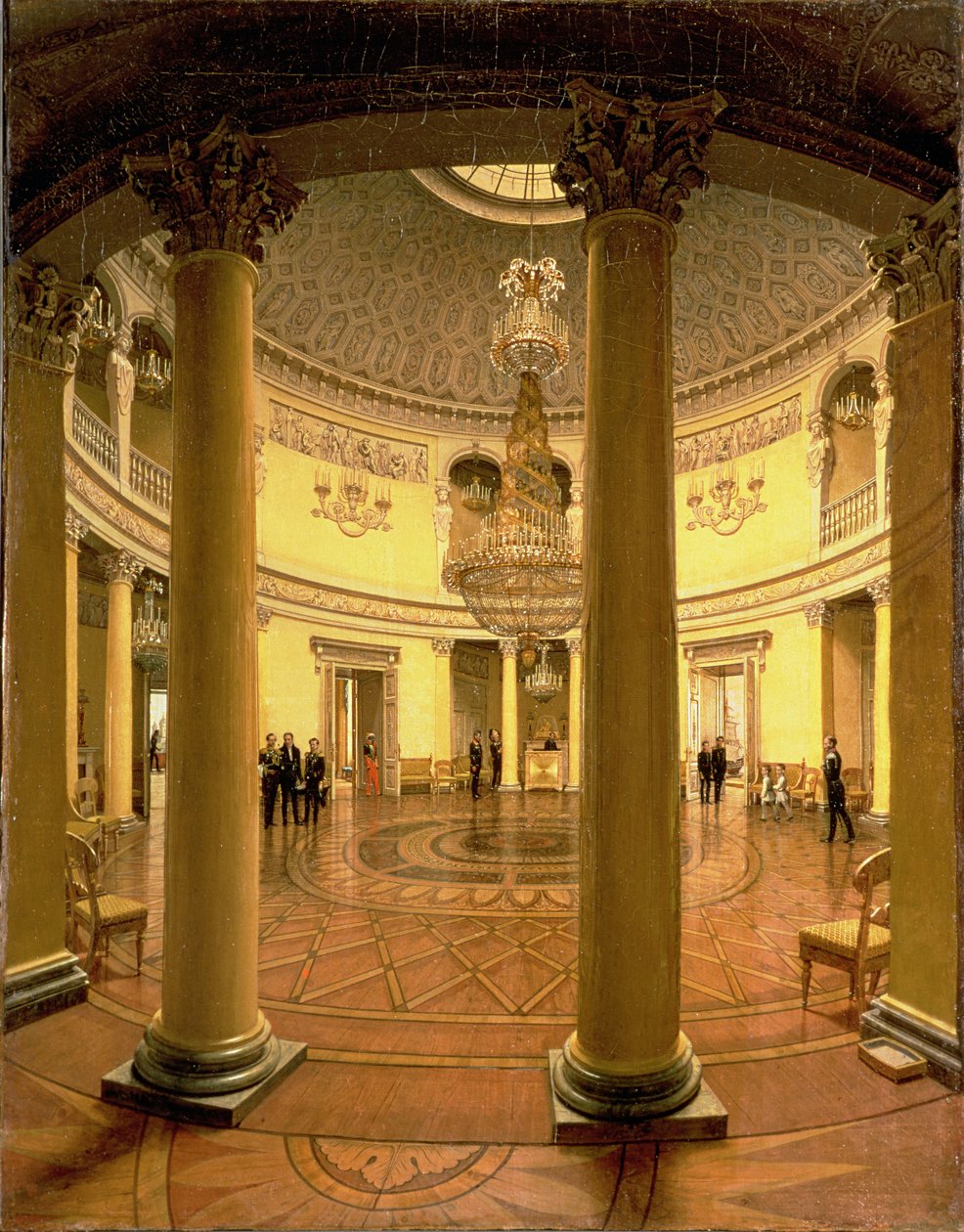 Interiør af Rotunden i Vinterpaladset, 1834 af Yefim Tukharinov